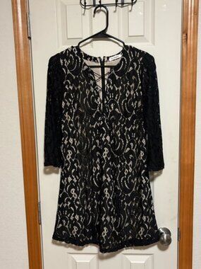 Blu Pepper Black Lace Dress